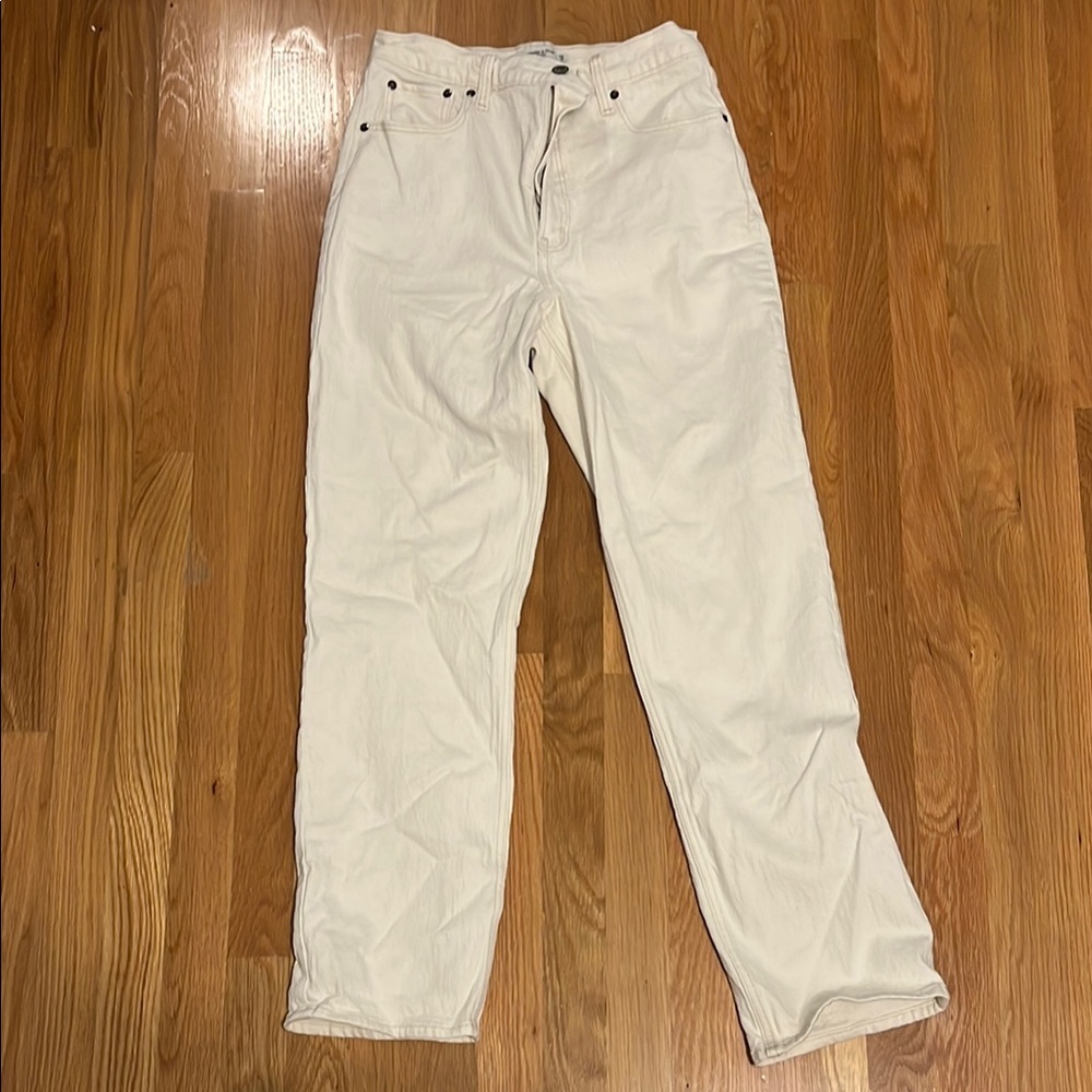 Abercrombie & Fitch Ultra High Rise Cream Pants